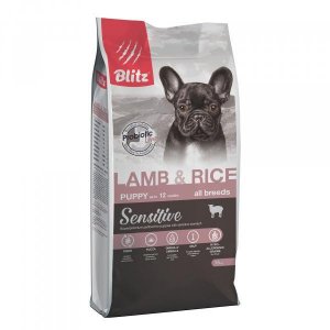 Blitz Sensitive Puppy Сухой корм для щенков всех пород Ягненок и Рис
