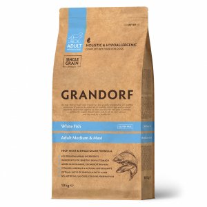 Grandorf Dog Med&amp;Max White Fish Сухой корм для собак средних и крупных пород Белая рыба