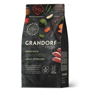 Grandorf Fresh Cat Sterilised Duck&amp;Sweet Potato сухой корм с живыми пробиотиками для стерилизованных кошек с уткой и бататом
