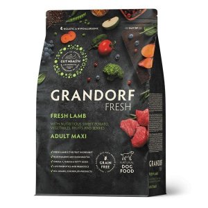 Grandorf Fresh Dog Adult Maxi Lamb&amp;Sweet Potato сухой корм с живыми пробиотиками для взрослых собак крупных пород с ягненком и бататом