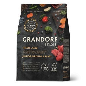 Grandorf Fresh Dog Junior Lamb&amp;Sweet Potato сухой корм c живыми пробиотиками для юниоров и беременных собак с ягненком и бататом