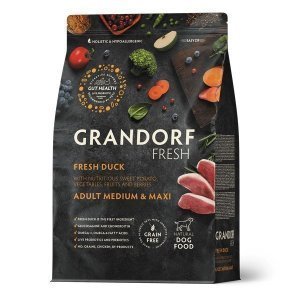 Grandorf Fresh Dog Med&amp;Maxi Duck&amp;Sweet Potato сухой корм для собак с живыми пробиотиками для средних и крупных пород с уткой и бататом
