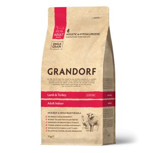 Grandorf Indoor Adult Lamb&amp;Turkey Single Grain Сухой корм для домашних кошек с нормальной активностью