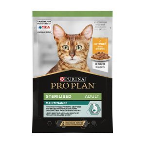 Влажный корм для кошек Purina Pro Plan Sterilised Feline with Chicken pouch Курица в соусе