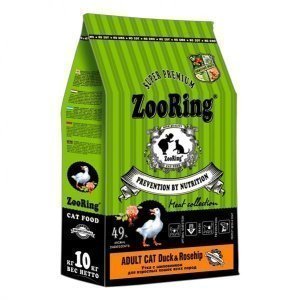 Zooring Adult Cat Duck&amp;Rosehip Сухой корм для взрослых кошек Утка с шиповником