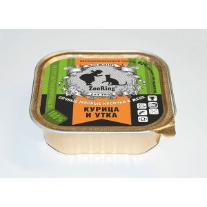 Zooring кусочки в желе для кошек Курица и утка