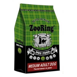 Zooring Medium Adult Dog Телятина и рис Сухой корм для молодых и взрослых собак всех пород