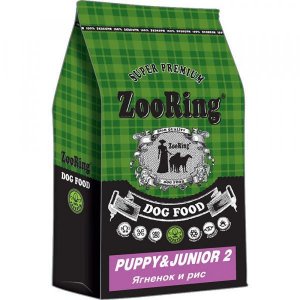 Zooring Puppy&amp;Junior 2 сухой корм для щенков и юниоров всех пород ягнёнок и рис
