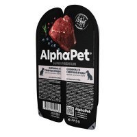 AlphaPet Superpremium Влажный корм для взрослых собак в соусе Оленина и Северные ягоды