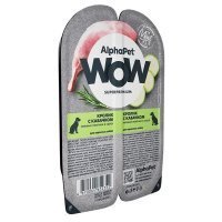 AlphaPet WOW Superpremium влажный корм для взрослых собак Кролик и кабачок нежные ломтики в соусе