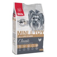 Blitz Classic Adult Dog Mini&amp;Toy Сухой корм для собак мелких и миниатюрных пород Курица