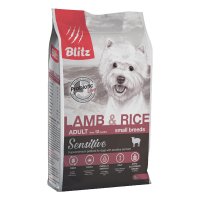 Blitz Sensitive Adult Dog Small Сухой корм для собак мелких пород Ягненок и Рис