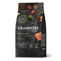 Grandorf Fresh Cat Adult Salmon&amp;Sweet Potato сухой корм c живыми пробиотиками для взрослых кошек с филе лосося и бататом