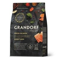 Grandorf Fresh Dog Adult Mini Salmon&amp;Sweet Potato сухой корм для собак с живыми пробиотиками для мелких пород с филе лосося и бататом