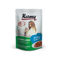 Karmy Sterilized Влажный корм для стерилизованных кошек Лосось в желе