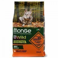 Monge Dog BWild Grain Free Сухой беззерновой корм для собак всех пород мясо Утки и Картофель