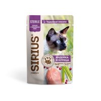 Sirius Premium Sterile Влажный корм для стерилизованных кошек Индейка и Курица