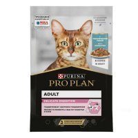 Влажный корм для кошек Purina Pro Plan Delicate Feline with Ocean Fish pouch Океаническая рыба в соусе