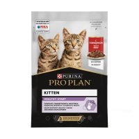 Влажный корм для котят пауч Purina Pro Plan Junior Kitten Feline with Beef Говядина в соусе 