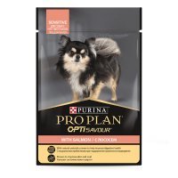 Влажный корм для собак мелких пород Purina Pro Plan Adult с чувствительным пищеварением Лосось в соусе