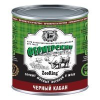 Zooring консервы сочные кусочки мяса в желе Фермерские с коллагеном для собак Чёрный кабан
